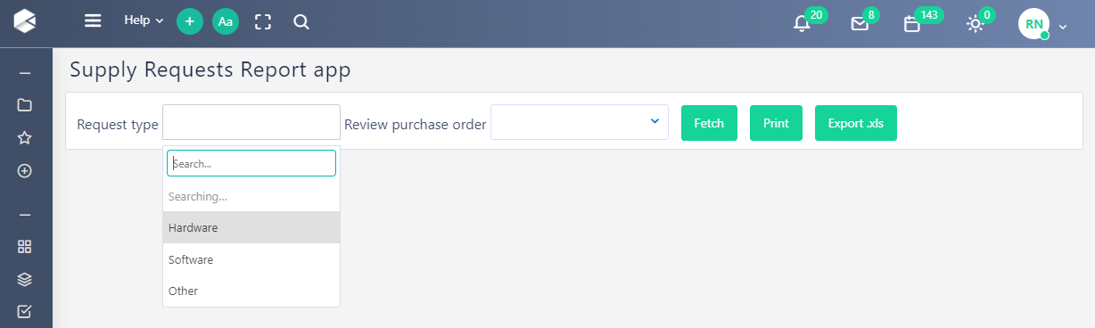 Run Report app | Comidor Platform