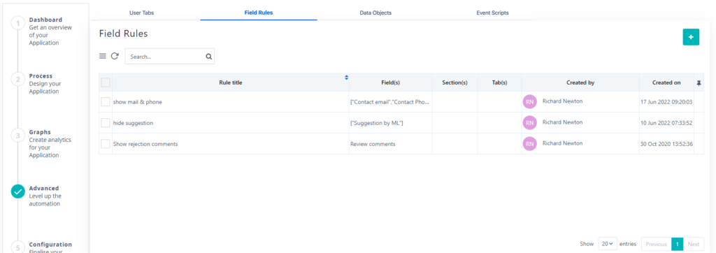 Field Rules | Comidor Platform